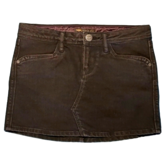 LEVI'S Lady Style Black Denim Skirt Rhinestones Size W27 - Picture 1 of 16